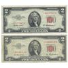 Image 1 : (2) 1953 $2 Legal Tender Star Notes
