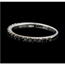 0.38 ctw Black Diamond Ring - 14KT White Gold