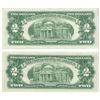 Image 3 : 1963 $2 Uncirculated Red Seal Bill Lot of 2