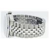 Image 6 : Rolex Mens SS Black Baguette Diamond And Sapphire Datejust Wristwatch