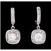 Image 1 : 1.56 ctw Diamond Earrings - 14KT White Gold