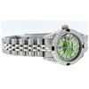 Image 3 : Rolex Ladies SS Diamond Lugs Green MOP VS Diamond and Emerald Datejust Wristwatc