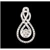 Image 3 : 0.54 ctw Diamond Pendant and Earrings - 10KT White Gold