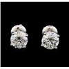 Image 1 : 1.55 ctw Diamond Stud Earrings - 14KT White Gold