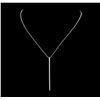 Image 2 : 0.50 ctw Diamond Pendant With Chain - 14KT White Gold