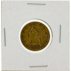 1899-S $5 XF Liberty Head Half Eagle Gold Coin