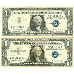$1 XF/AV Silver Certificate Currency Lot of 2
