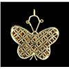 Image 2 : 7.00 ctw Diamond Butterfly Pendant - 18KT Yellow Gold