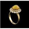 Image 4 : 1.91 ctw Opal and Diamond Ring - 14KT Yellow Gold