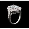 Image 4 : 1.92 ctw Aquamarine and Diamond Ring - 14KT White Gold