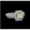 Image 1 : 14KT White Gold 1.58 ctw Diamond Ring