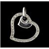 Image 1 : 0.25 ctw Diamond Pendant - 10KT White Gold