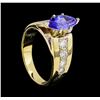 Image 4 : 1.90 ctw Tanzanite And Diamond Ring - 14KT Yellow Gold