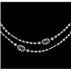 Image 2 : 2.08 ctw Sapphire and Diamond Necklace - 18KT White Gold