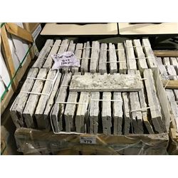 PALLET OF SILVER TRAVERTINE SPLIT FACE WALL STONE