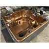 Image 1 : CAL SPA COPPER GLOSS ACRY 100X100, MIST BASE, 51 JETS, LOUNGER, WATERFALL CASCADE, 6BHP 1SPD
