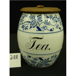 BLUE ONION Tea Canister with Lid