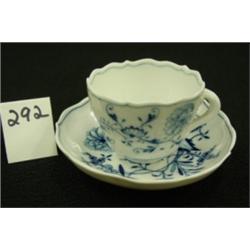 MEISSEN BLUE ONION Demitasse Cup/Saucer