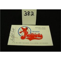 Autograph - SATCHEL PAIGE Business Card