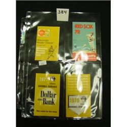 Four 1970's Baseball Season Schedules