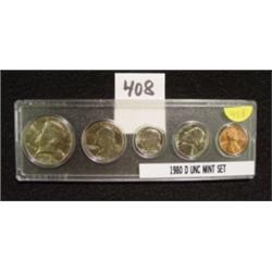 1980 D - 5 Coin Uncirculated Mint Set