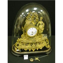 SPELTER FIGURAL Clock circa 1900
