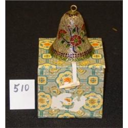 CLOISONNÉ Bell - Brass Clapper