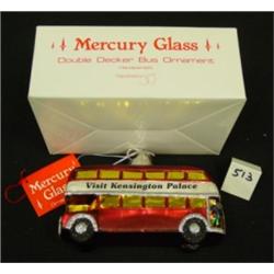 DEPT 56 Mercury Glass Double Decker Bus