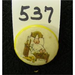 #9 YELLOW KID Comic Pinback Ad