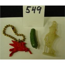 Plastic ADVERTISING Charms - Lot of 3