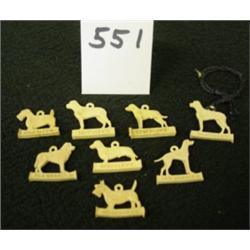 SCHENLEY's Advertising Dog Charms (8)