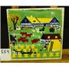 Image 1 : WHEELING TILE - Handpainted Farm Scene