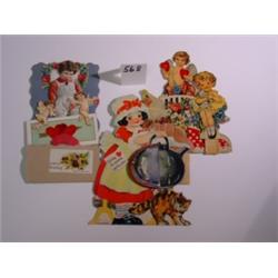 Three Vintage HONEYCOMB VALENTINES