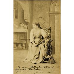 SARAH BERNHARDT, Huge Panel Signed Photograph Card The Divine Sarah.