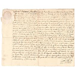 1707 Governor GEORGE CLARKE, New York Manuscript Document Signed for Cornbury!