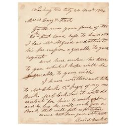 1834 DAVID DAVY CROCKETT Extremely Rare Handwritten Autograph Letter Signed