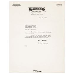 July 28, 1942-Dated Typed Letter Signed by WILLIAM FAULKNER the American Writer