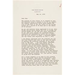 Superb NYC / GERALD R. FORD May 14, 1975-Dated Presidential Typed Letter Signed