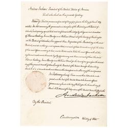 1832 ANDREW JACKSON Signed First US Federal Penitentiary Authorization Document!
