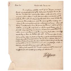 1824 Vivid THOMAS JEFFERSON Autograph Letter Signed Twice from Monticello