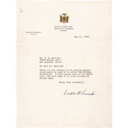 FRANKLIN D. ROOSEVELT 1932 Typed Letter Signed Re: An Amusing Political Slogan