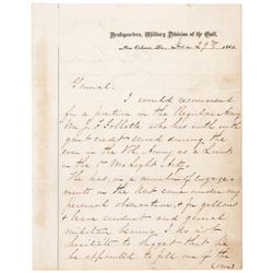 1865 Union MAJOR GENERAL PHILIP H. SHERIDAN Signed Document