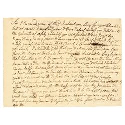 Exceedingly Rare Major General JOHN THOMAS Siege of Boston Letter c. 1775
