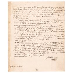 BARON FRIEDRICH VON STEUBEN ALS to ALEXANDER HAMILTON Regarding a Standing Army!