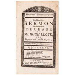 1735 John Brine’s Sermon Titled: The Believer’s Triumph Over Death... Hugh Lloyd