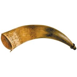 1761-Date Hand-Engraved Identified French + Indian War Massachusetts Powder Horn