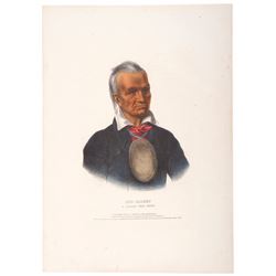 1837 McKenny + Hall Litho RED-JACKET A SENECA WAR CHIEF - 1792 Washington Medal