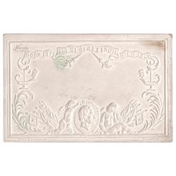 1841 William Henry Harrison Rare Embossed Mourning Card