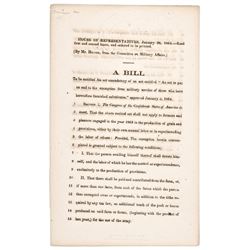 1862 Confederate Civil War Imprint Allows Substitutes to Replace Drafted Citizen