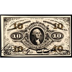 Fractional Currency, FR-1253. 3rd 10¢ Autograph Signatures of Colby and Spinner